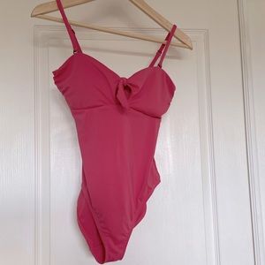 Andie one-piece bathing suit in Flamingo, size Small